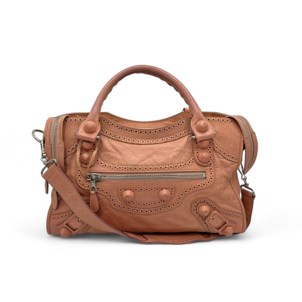 Balenciaga handbag Mini City Bag Leather 2Way with shoulder strap red