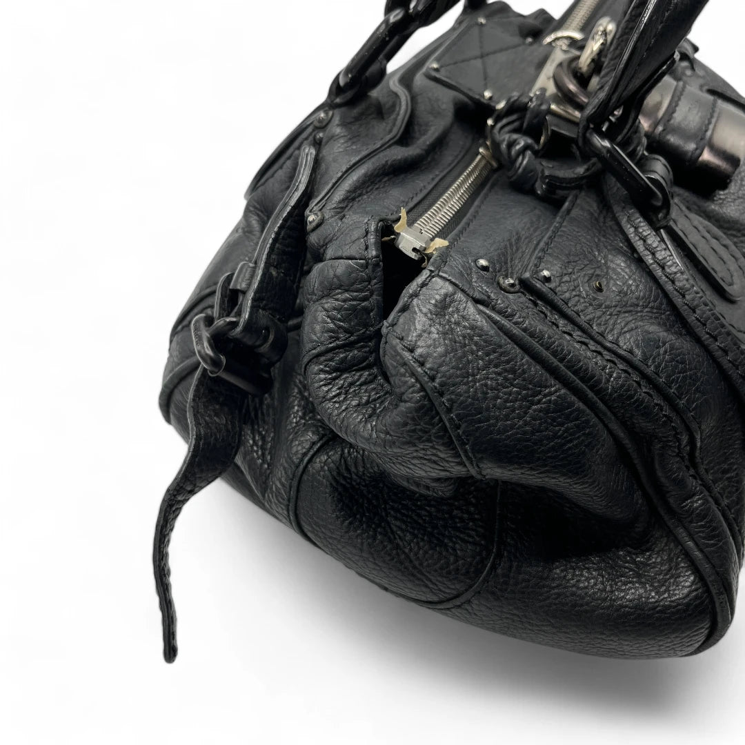 Chloé handbag Paddington black hardware made of black leather