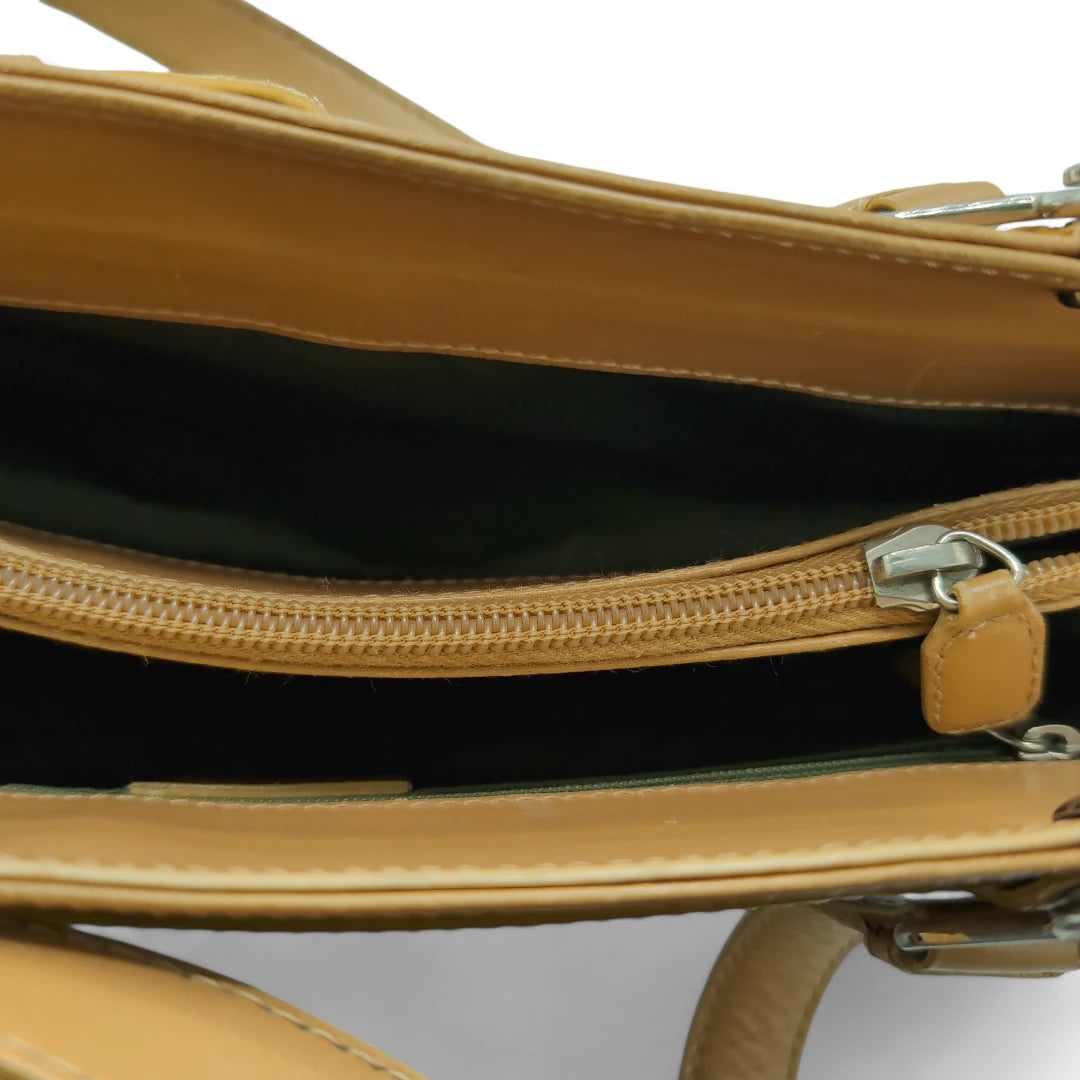 Dior handbag / shopper with light brown leather details monogram khaki