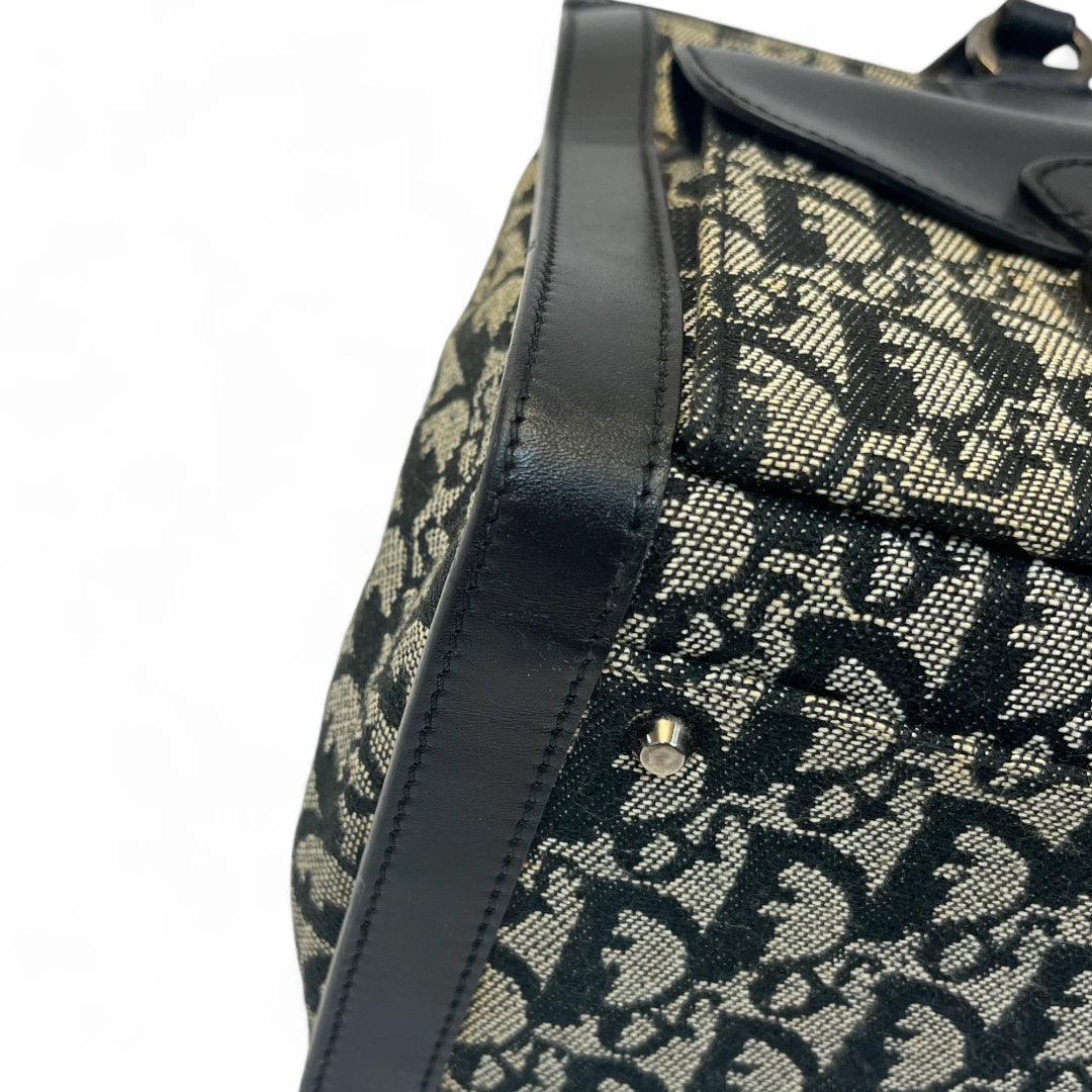 Dior Handtasche / Shopper mit schwarzen Lederdetails monogram schwarz