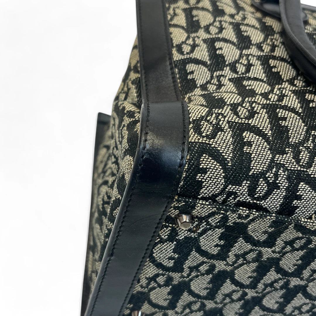 Dior Handtasche / Shopper mit schwarzen Lederdetails monogram schwarz