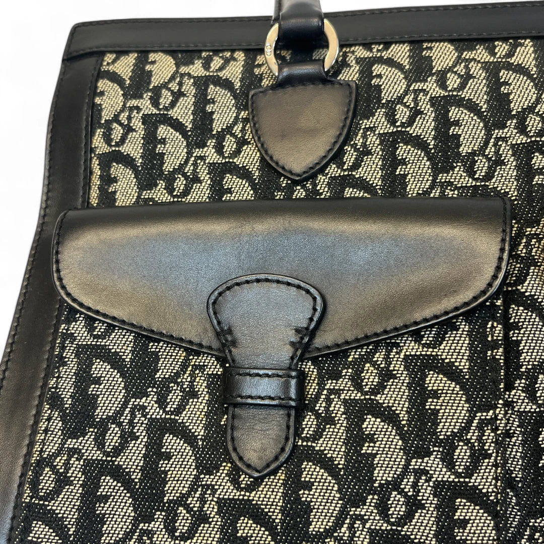 Dior Handtasche / Shopper mit schwarzen Lederdetails monogram schwarz