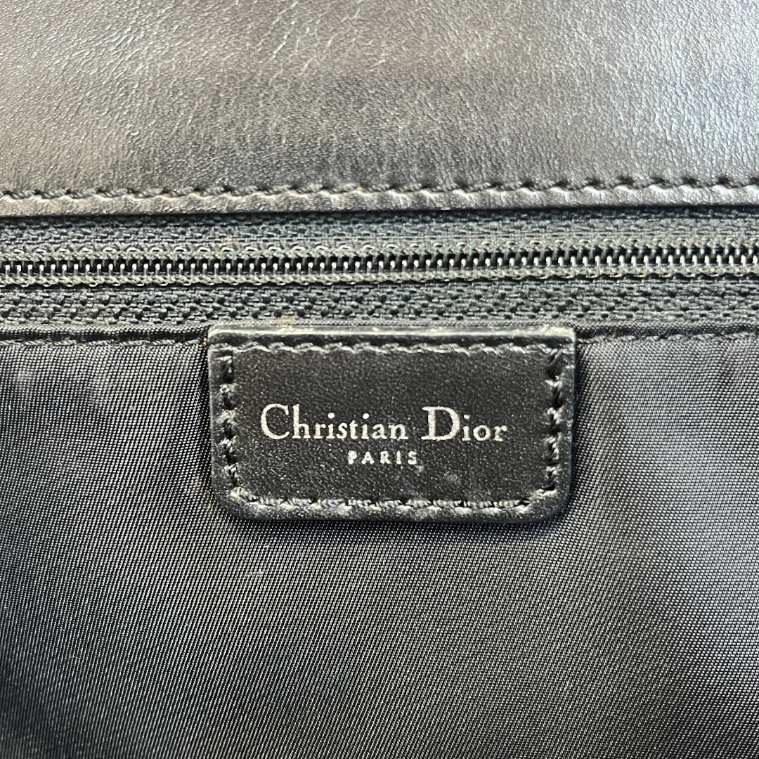 Dior Handtasche / Shopper mit schwarzen Lederdetails monogram schwarz