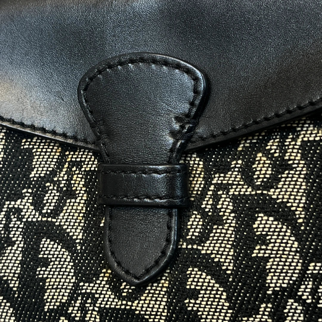 Dior Handtasche / Shopper mit schwarzen Lederdetails monogram schwarz