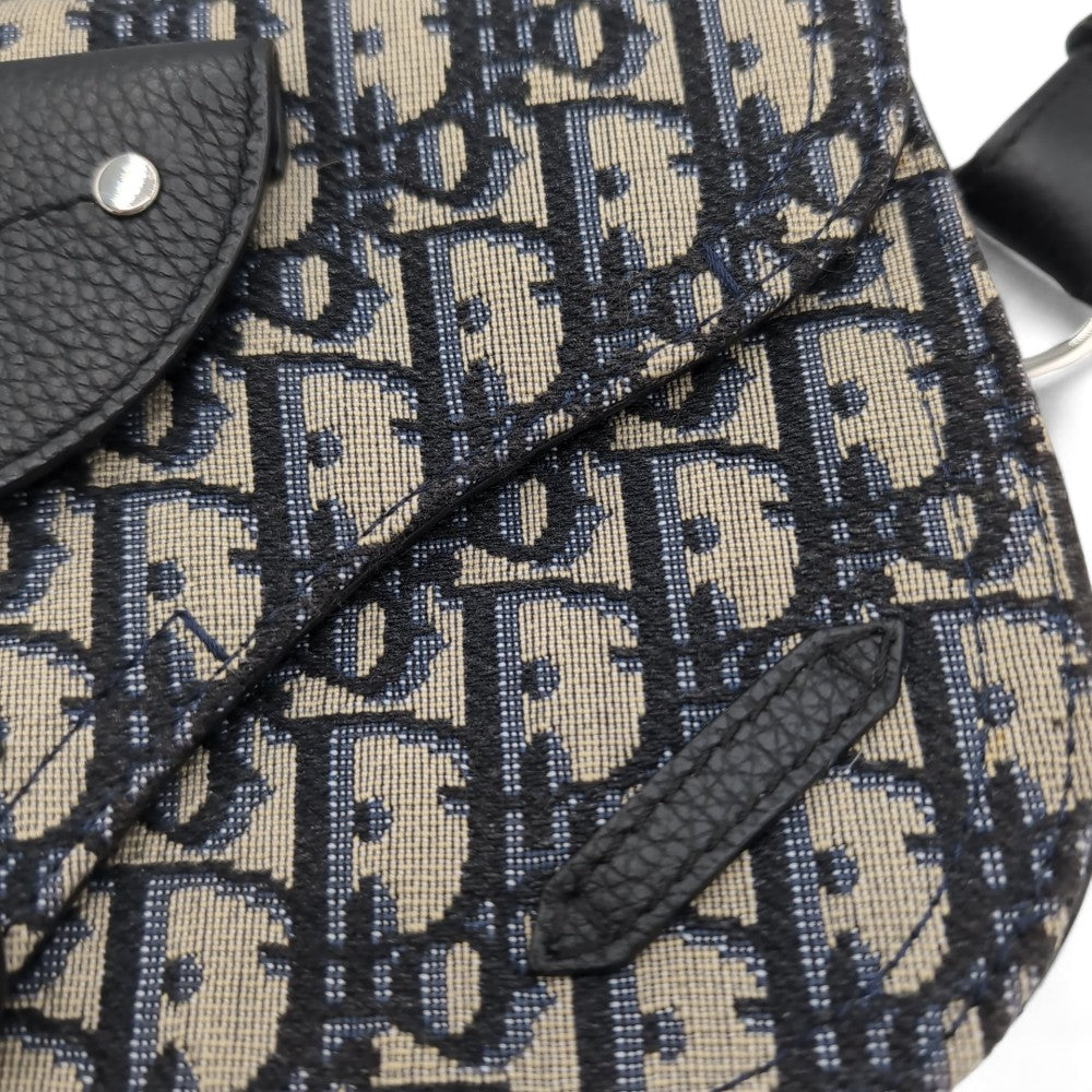 Dior Schultertasche Saddle Bag monogram beige & schwarz