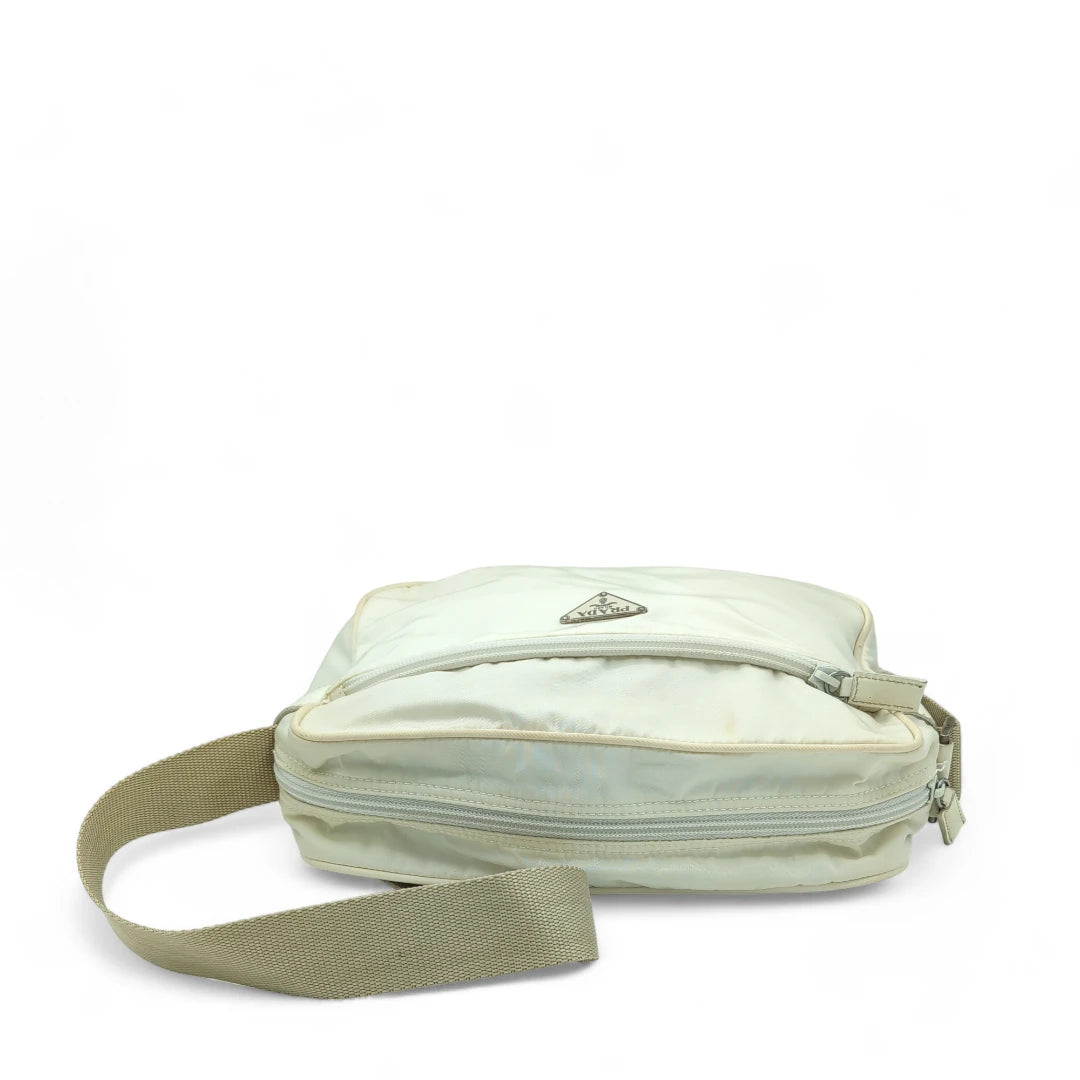 Prada shoulder bag rectangular small cream