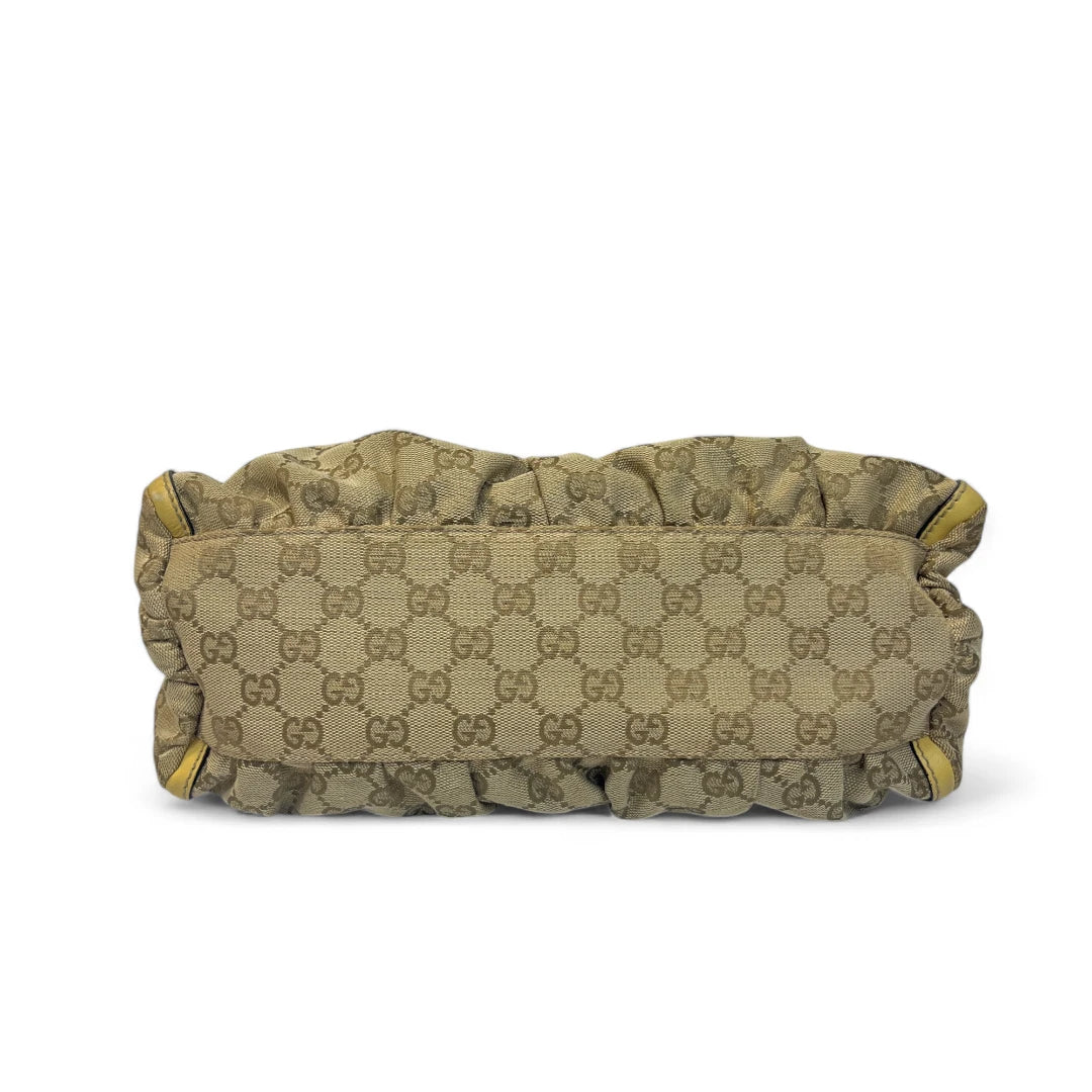 Gucci Handtasche D-Ring mit beigen Leder monogram beige