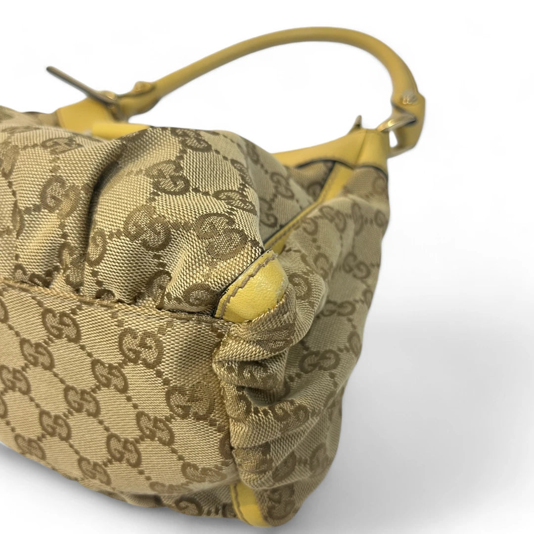 Gucci Handtasche D-Ring mit beigen Leder monogram beige