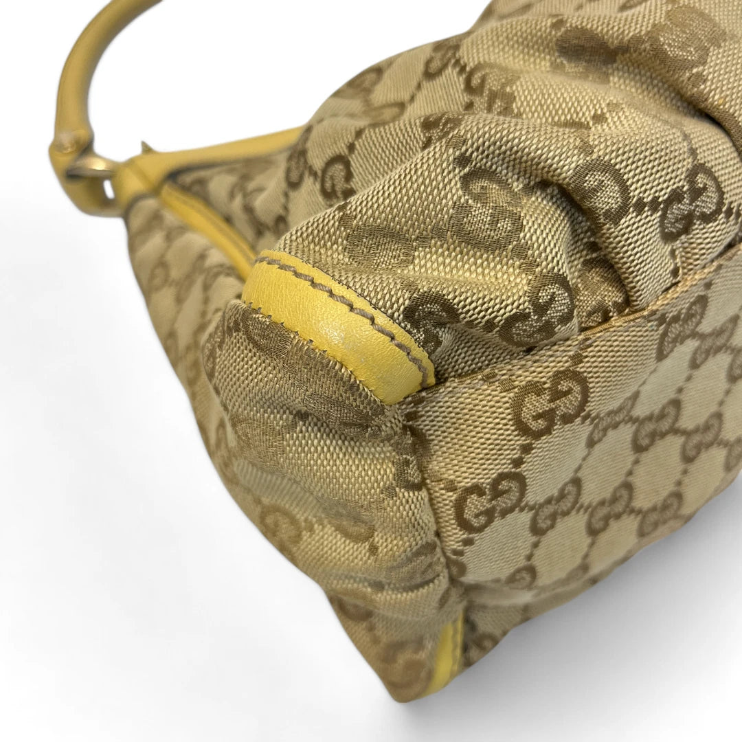 Gucci Handtasche D-Ring mit beigen Leder monogram beige