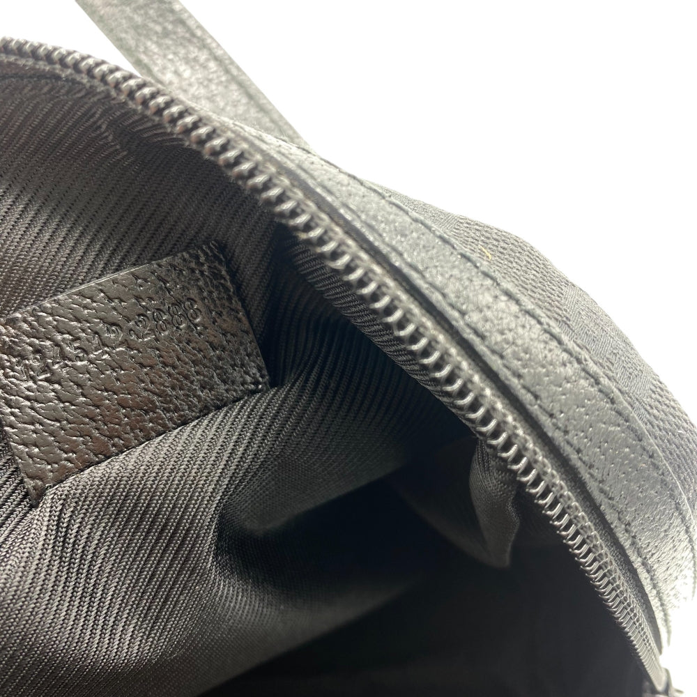 Gucci Handtasche Hobo monogram schwarz mit schwarzem Leder