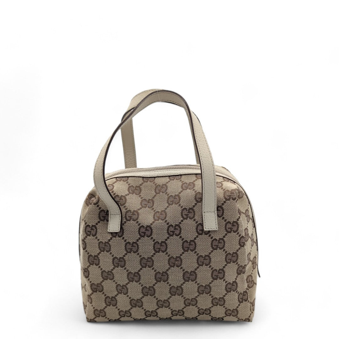 Gucci Handtasche Hobo mit weißen Leder monogram beige