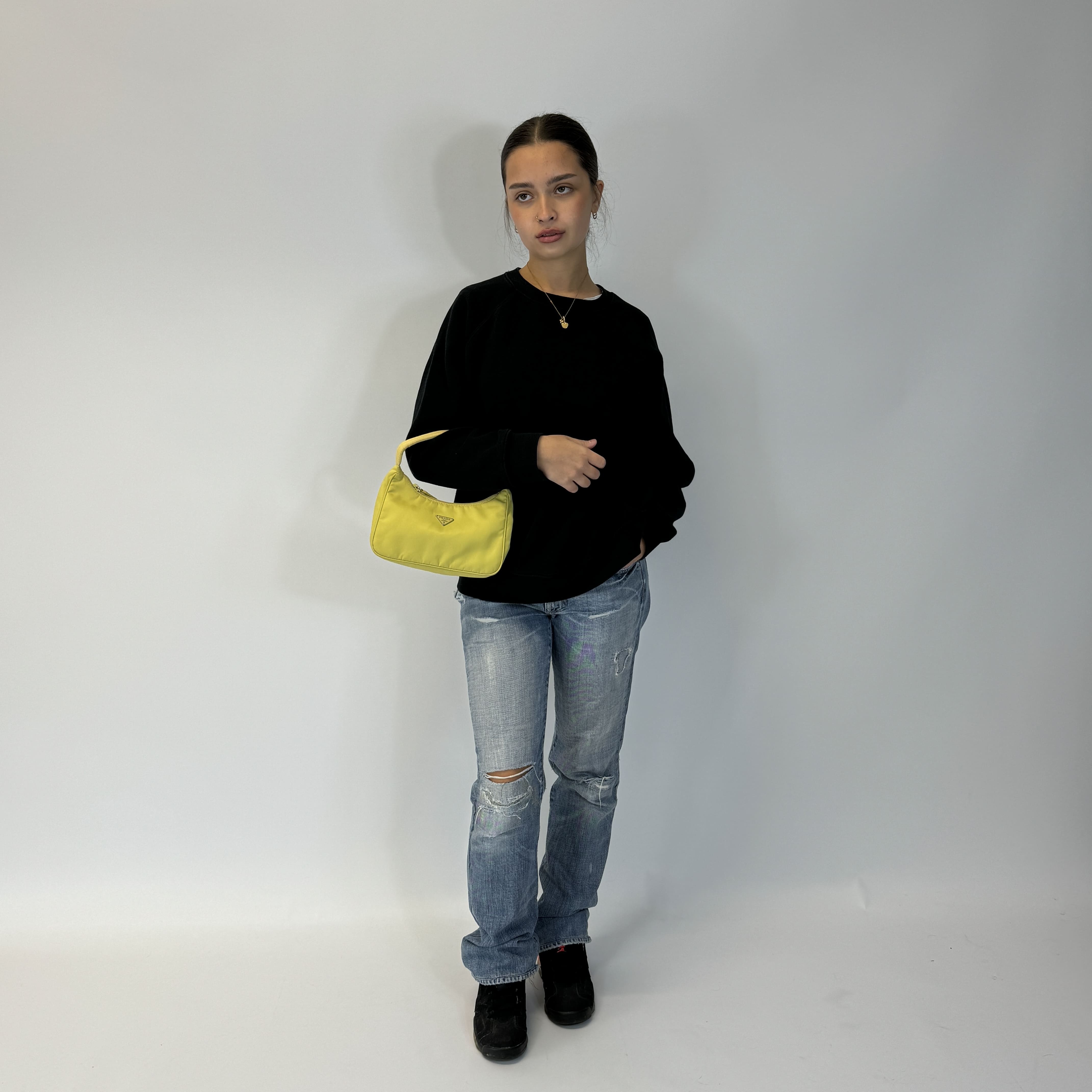 Prada handbag Tessuto Sport in nylon yellow