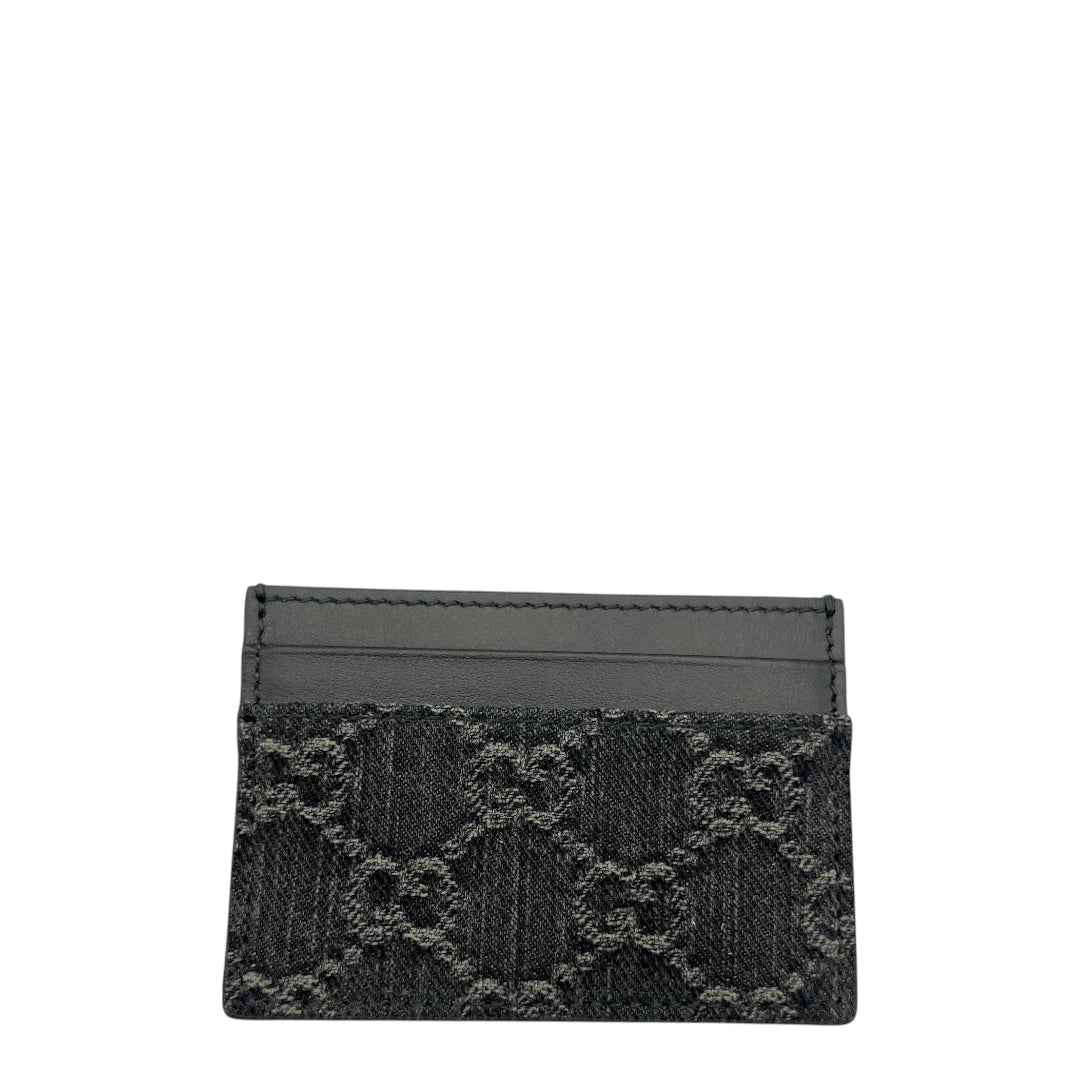 Gucci Cardholder / Card holder made of denim monogram grey