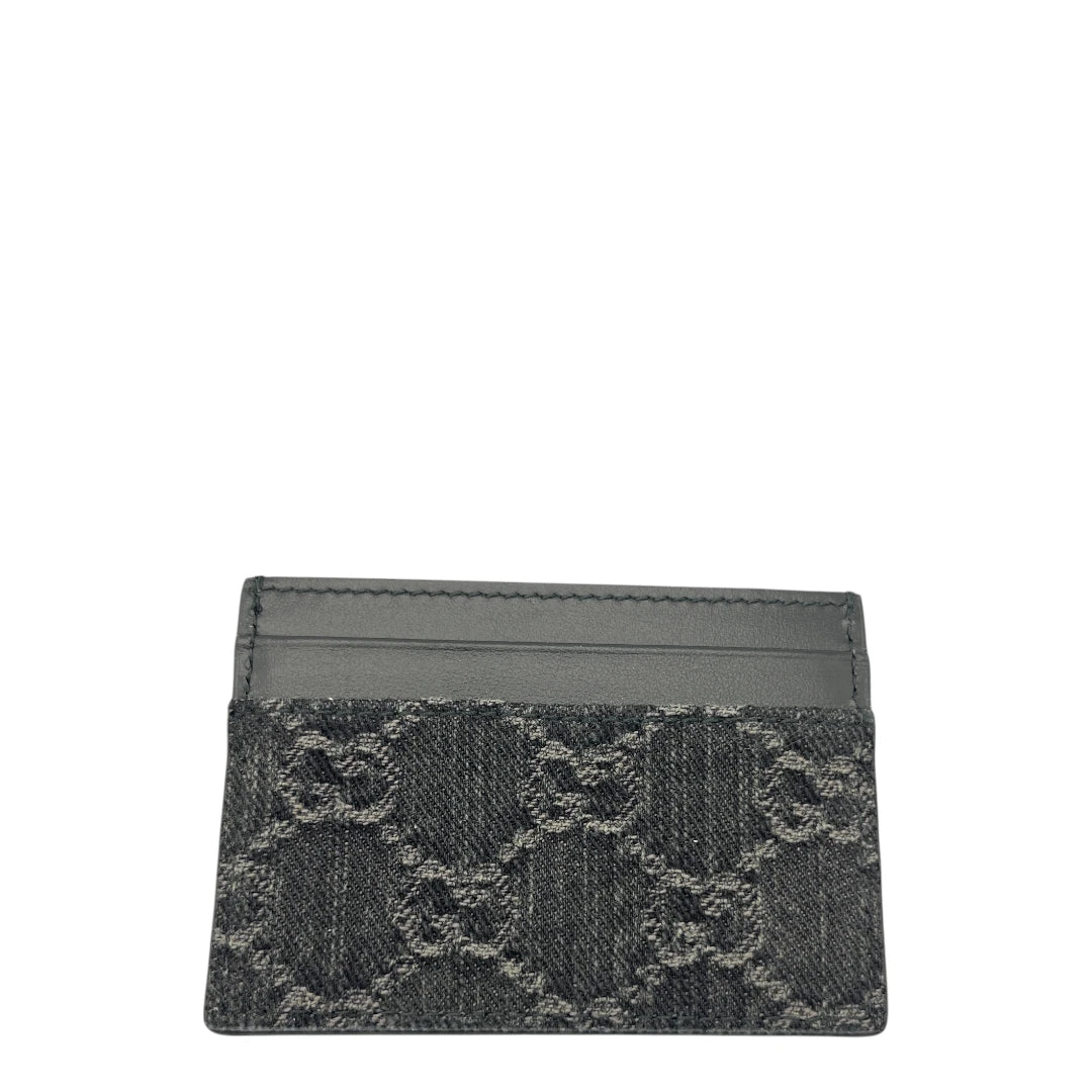 Gucci Cardholder / Card holder made of denim monogram grey