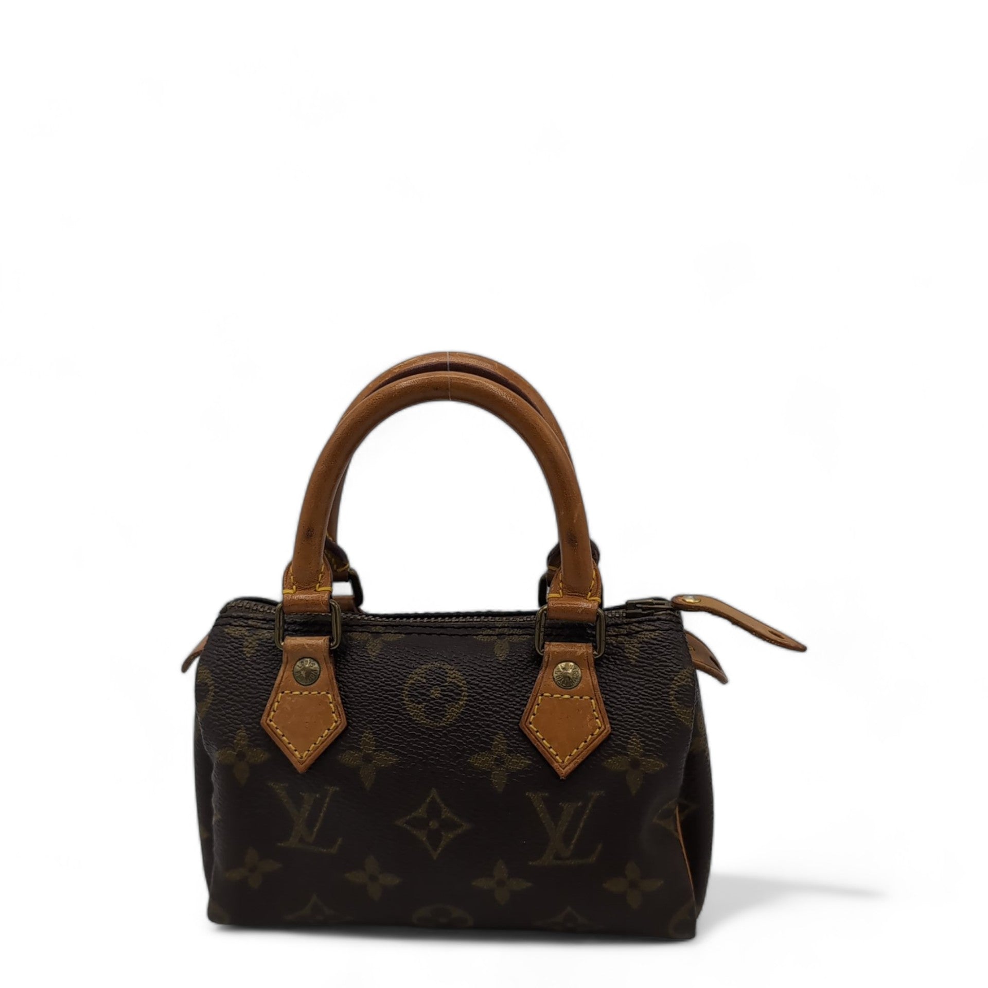 Louis Vuitton Handtasche Nano Speedy monogram braun