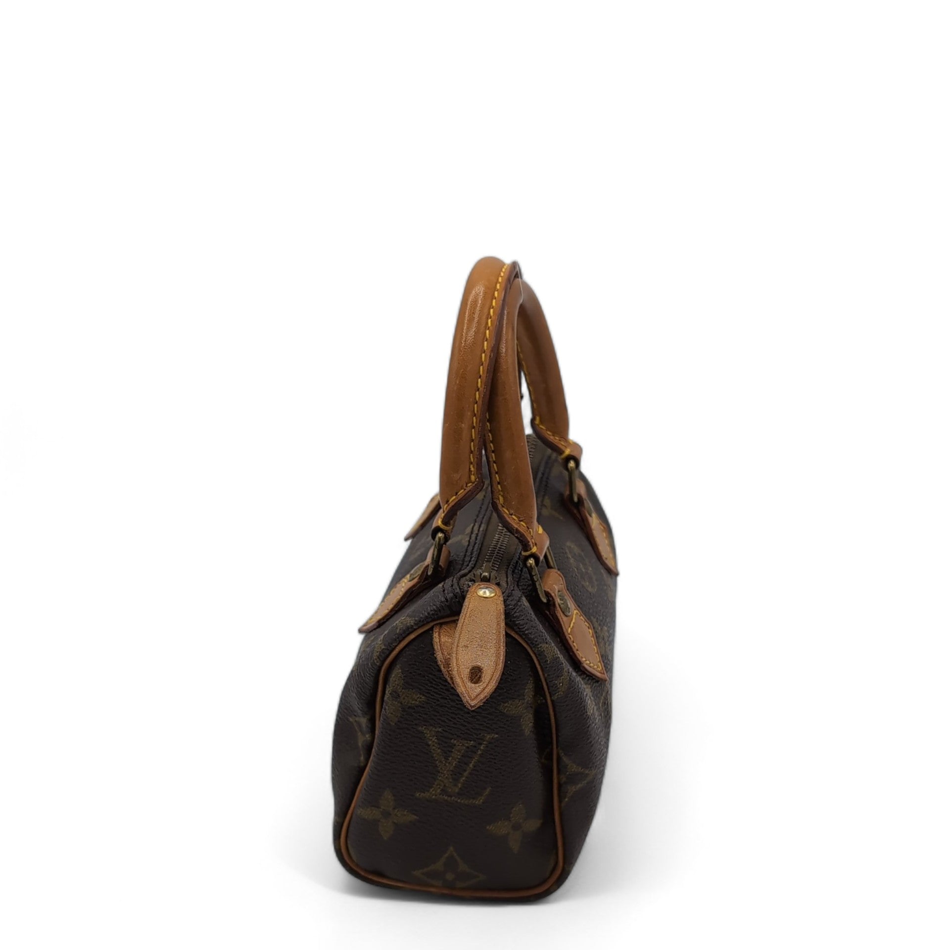 Louis Vuitton Handtasche Nano Speedy monogram braun