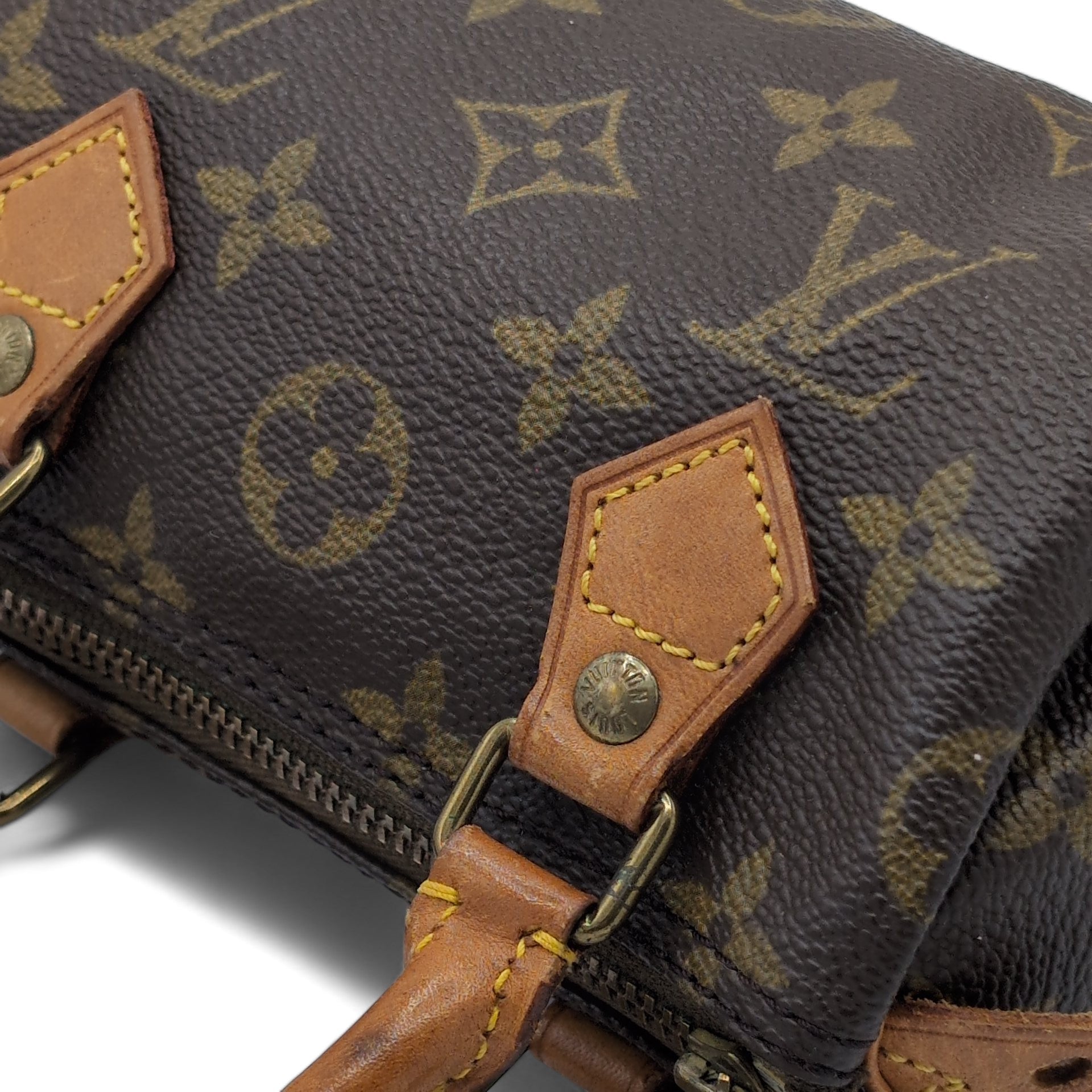 Louis Vuitton Handtasche Nano Speedy monogram braun