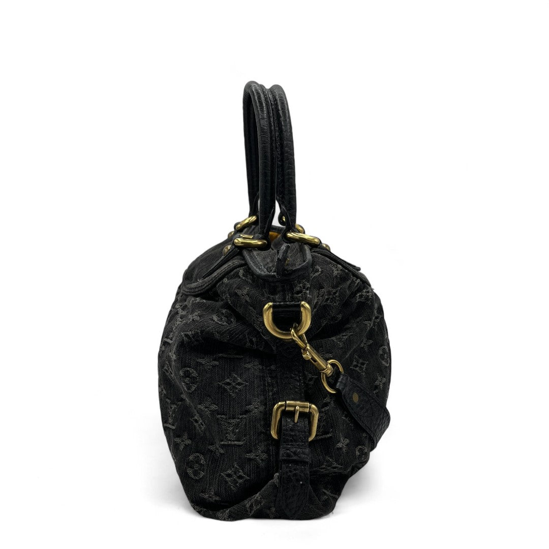 Louis Vuitton Handtasche Neo Cabby Denim mit Schultergurt schwarz