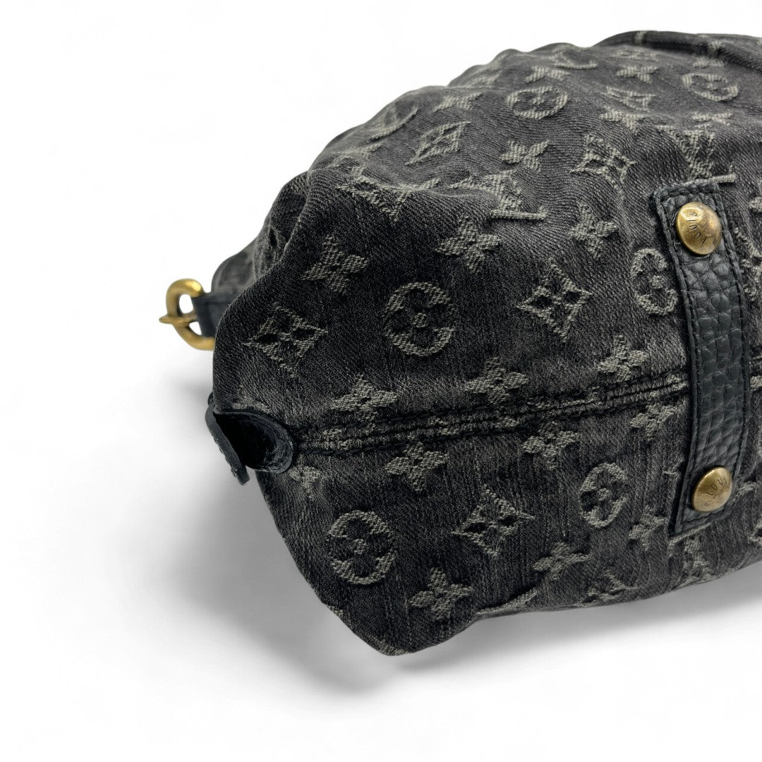 Louis Vuitton Handtasche Neo Cabby Denim mit Schultergurt schwarz