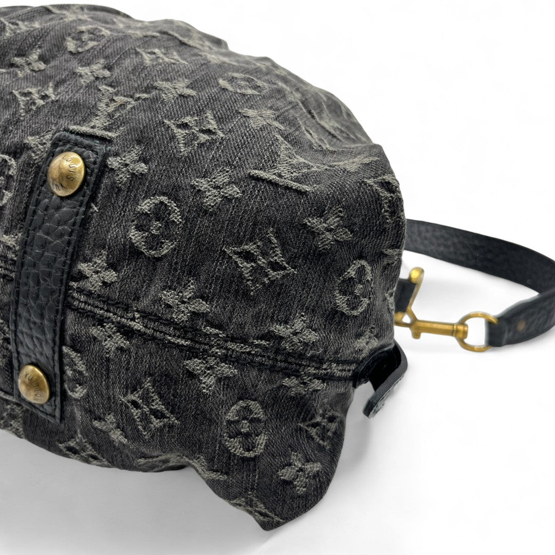 Louis Vuitton Handtasche Neo Cabby Denim mit Schultergurt schwarz