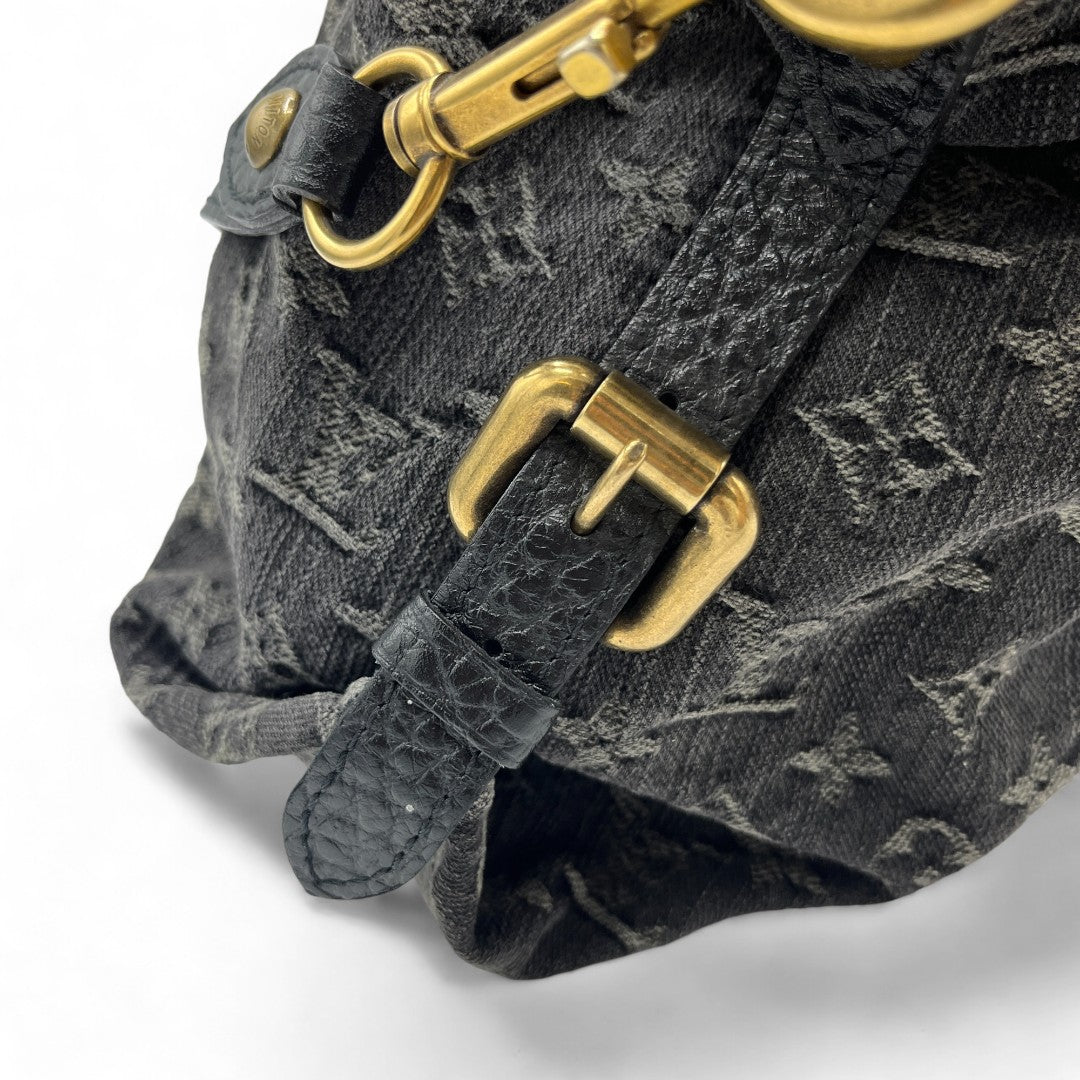 Louis Vuitton Handtasche Neo Cabby Denim mit Schultergurt schwarz