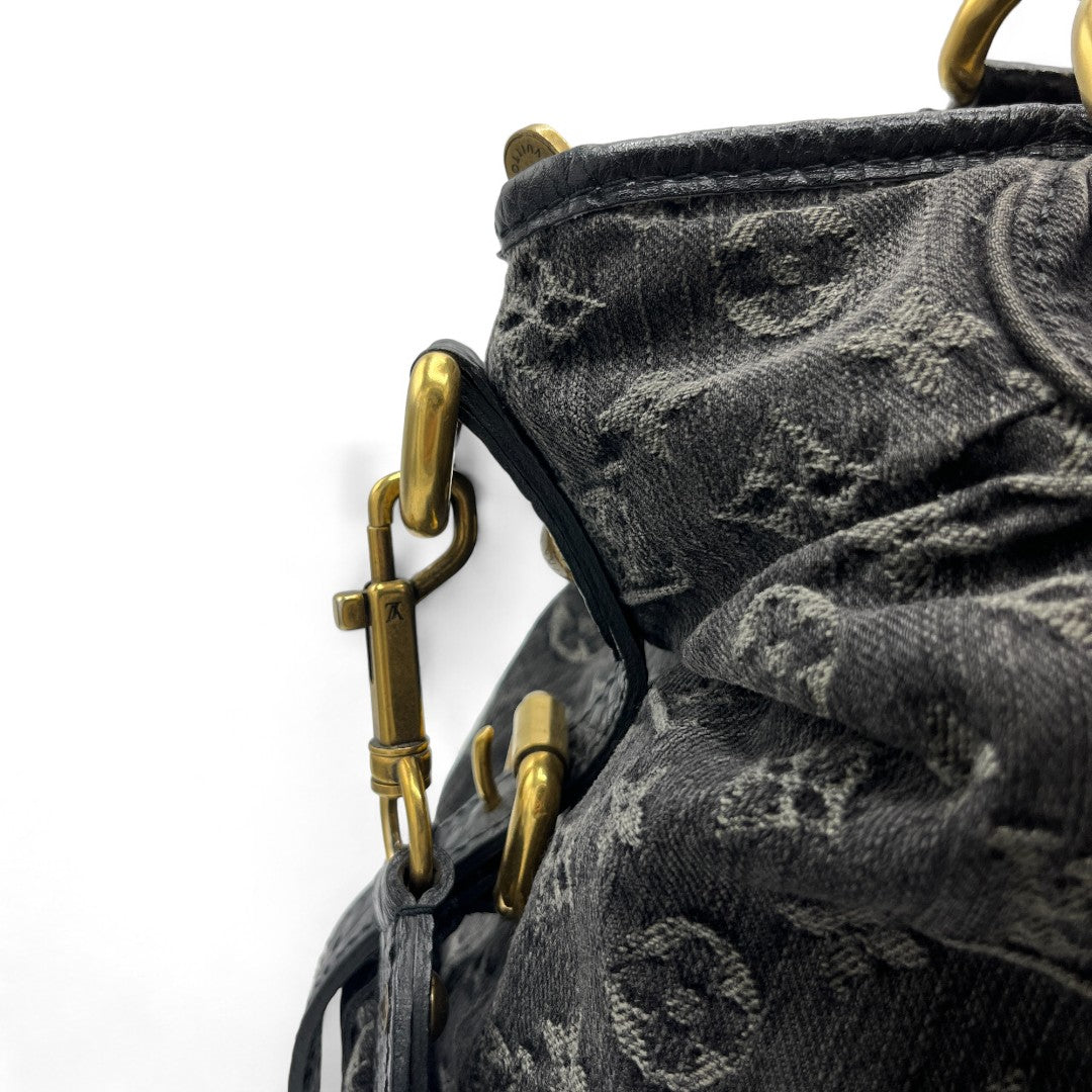 Louis Vuitton Handtasche Neo Cabby Denim mit Schultergurt schwarz