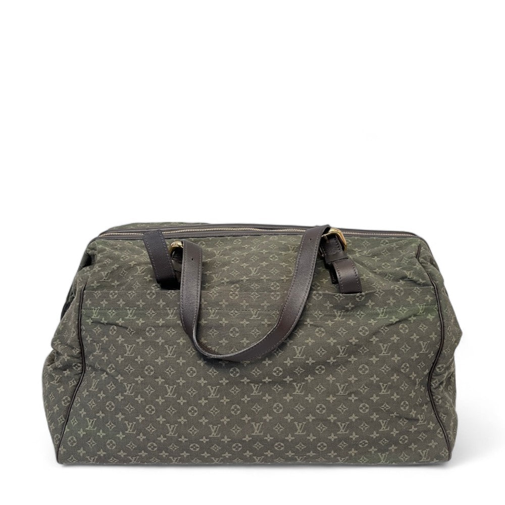 Louis Vuitton Reisetasche Mini Lin aus Denim monogram grün