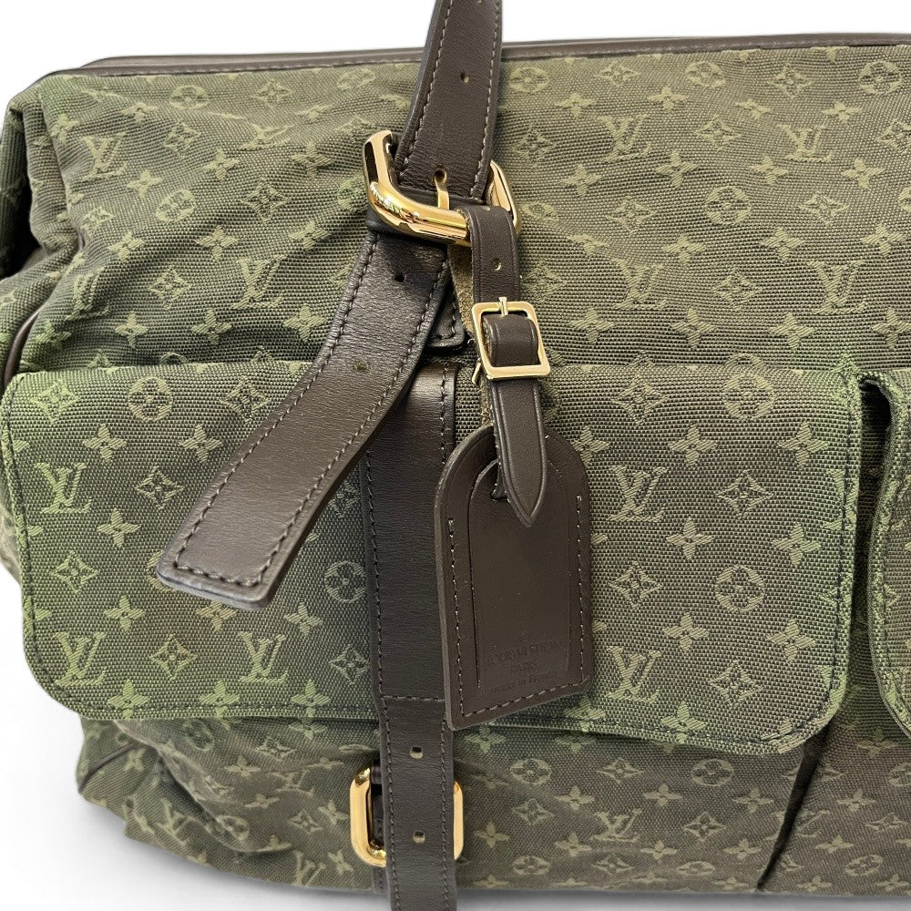 Louis Vuitton Reisetasche Mini Lin aus Denim monogram grün