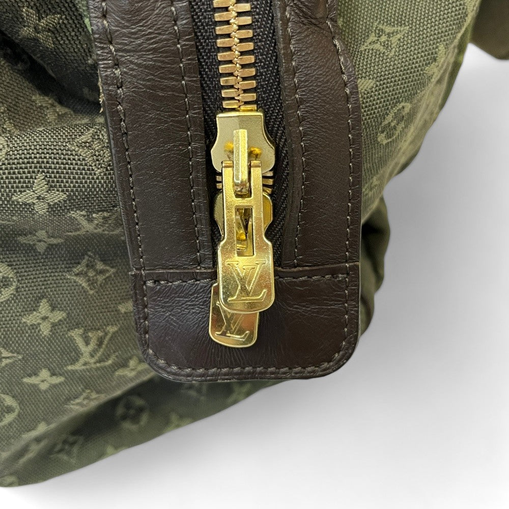 Louis Vuitton Reisetasche Mini Lin aus Denim monogram grün