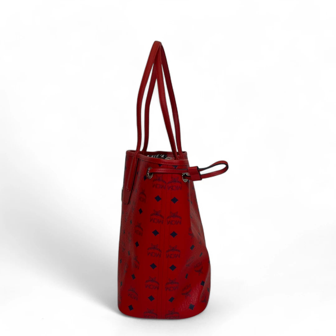 MCM Handtasche / Shopper Liz medium mit Pochette visetos rot