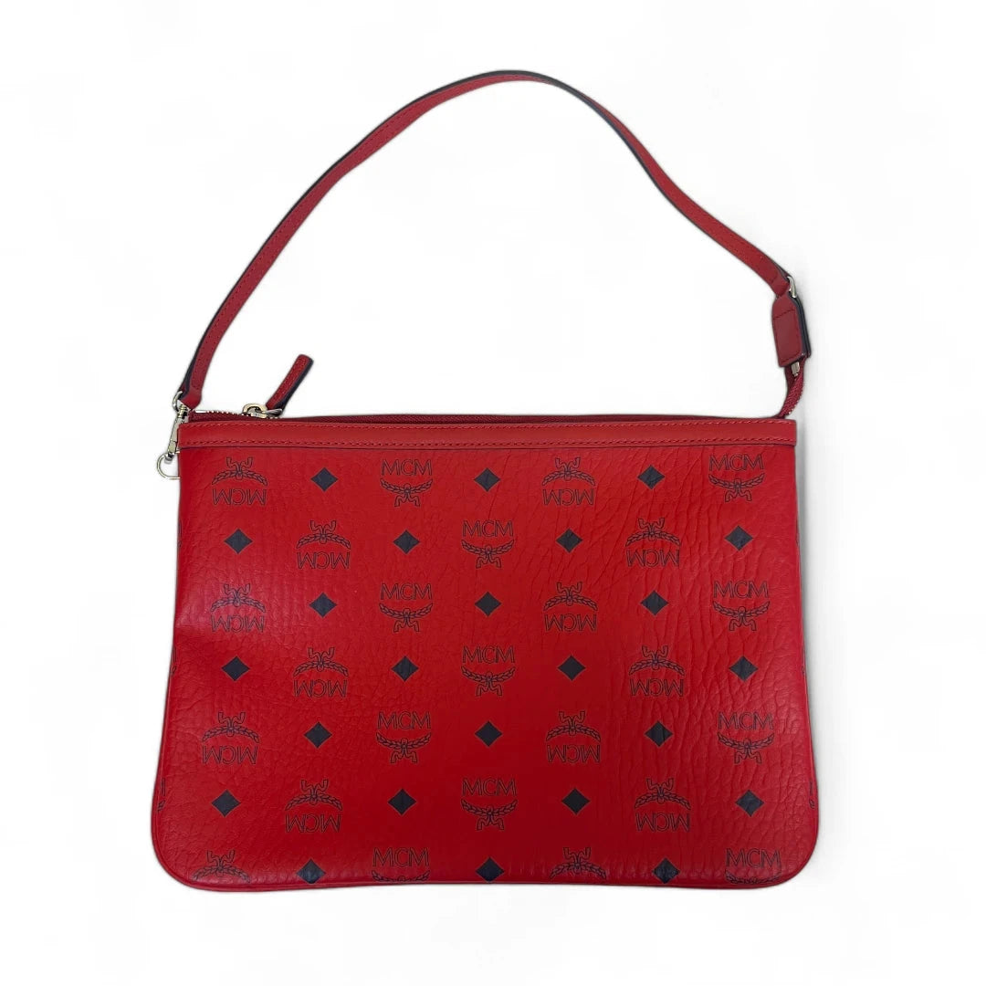 MCM Handtasche / Shopper Liz medium mit Pochette visetos rot