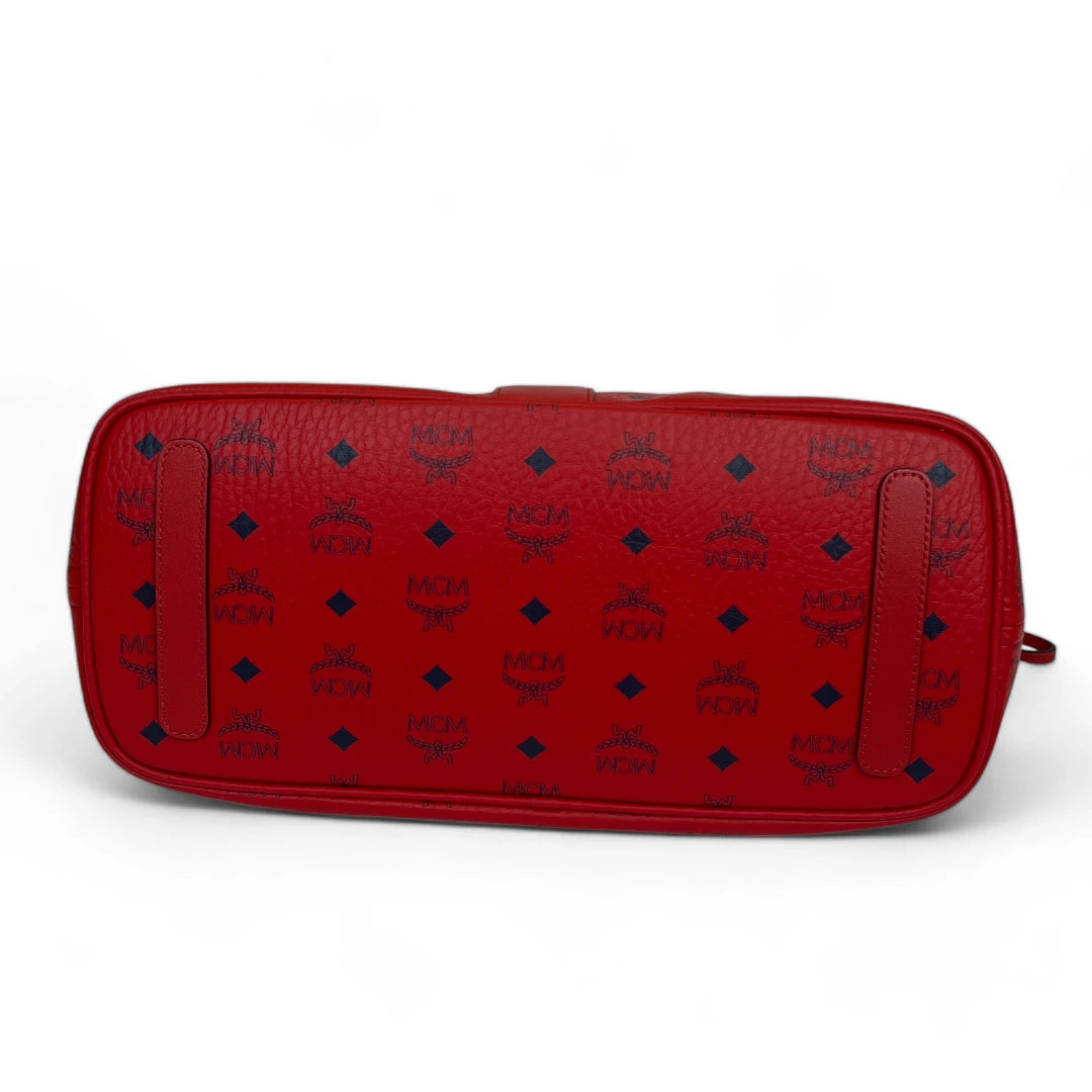 MCM Handtasche / Shopper Liz medium mit Pochette visetos rot