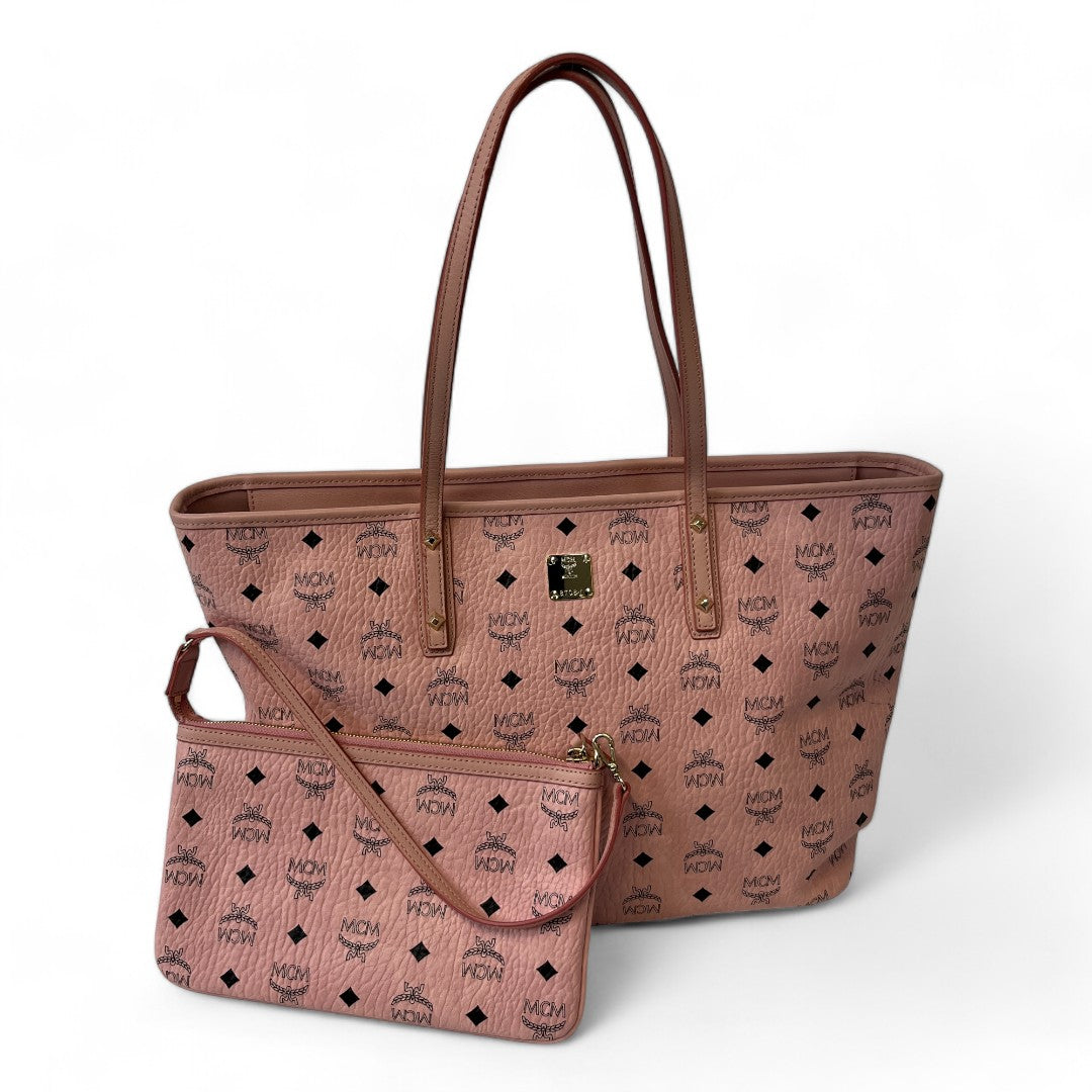 MCM Handtasche / Shopper Anya mit Pochette Visetos rosa