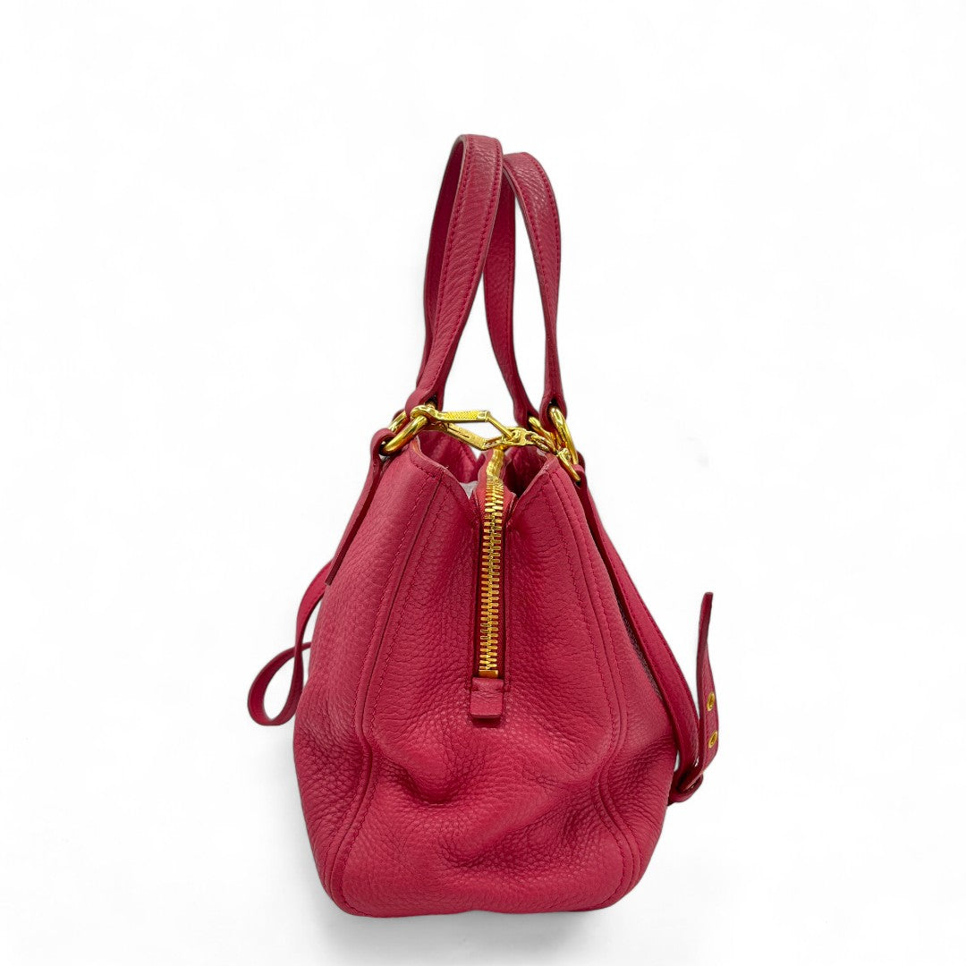 Miu Miu handbag Vitello Lux small with shoulder strap made of pink leather