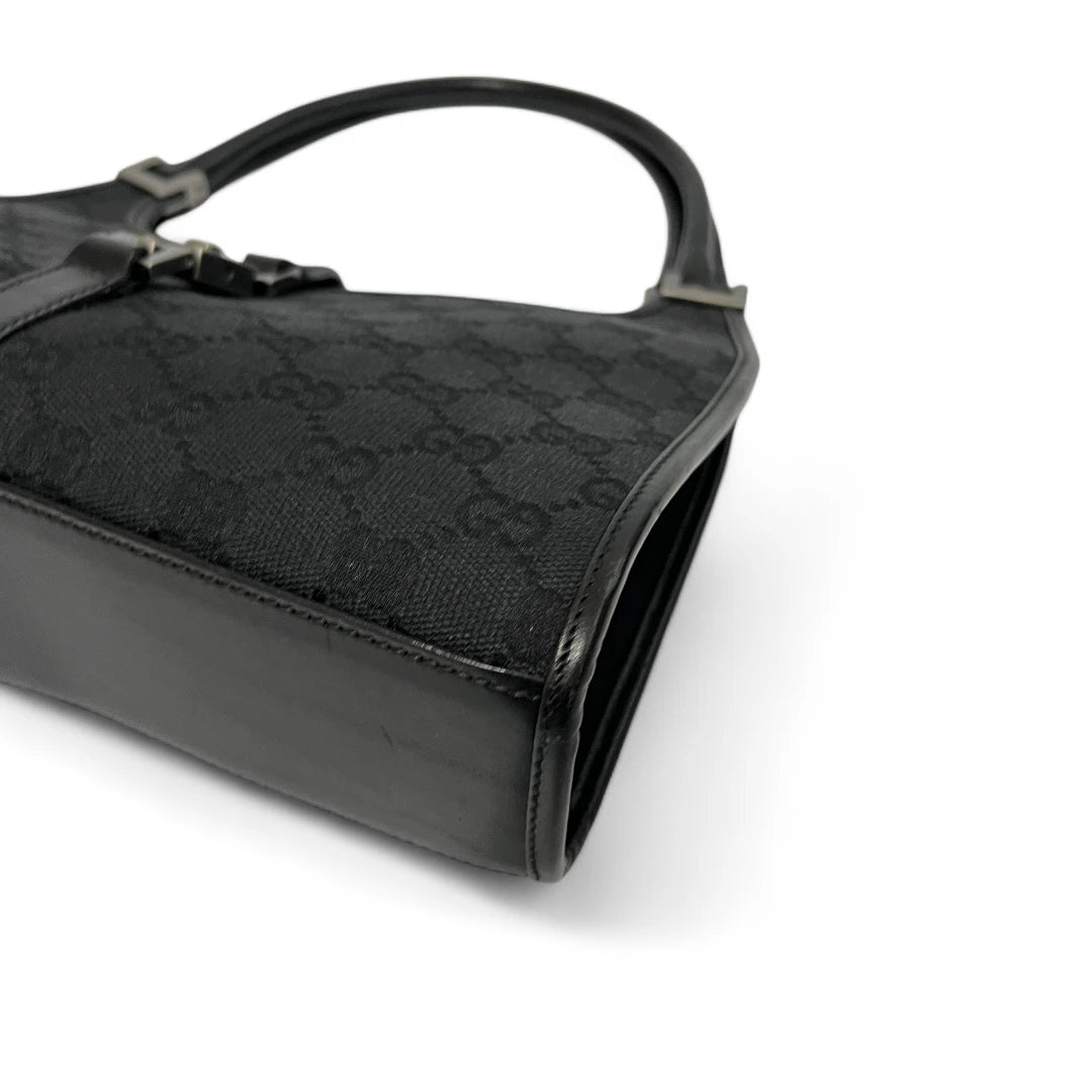 Gucci Handtasche Jackie mini mit schwarzem Leder monogram schwarz