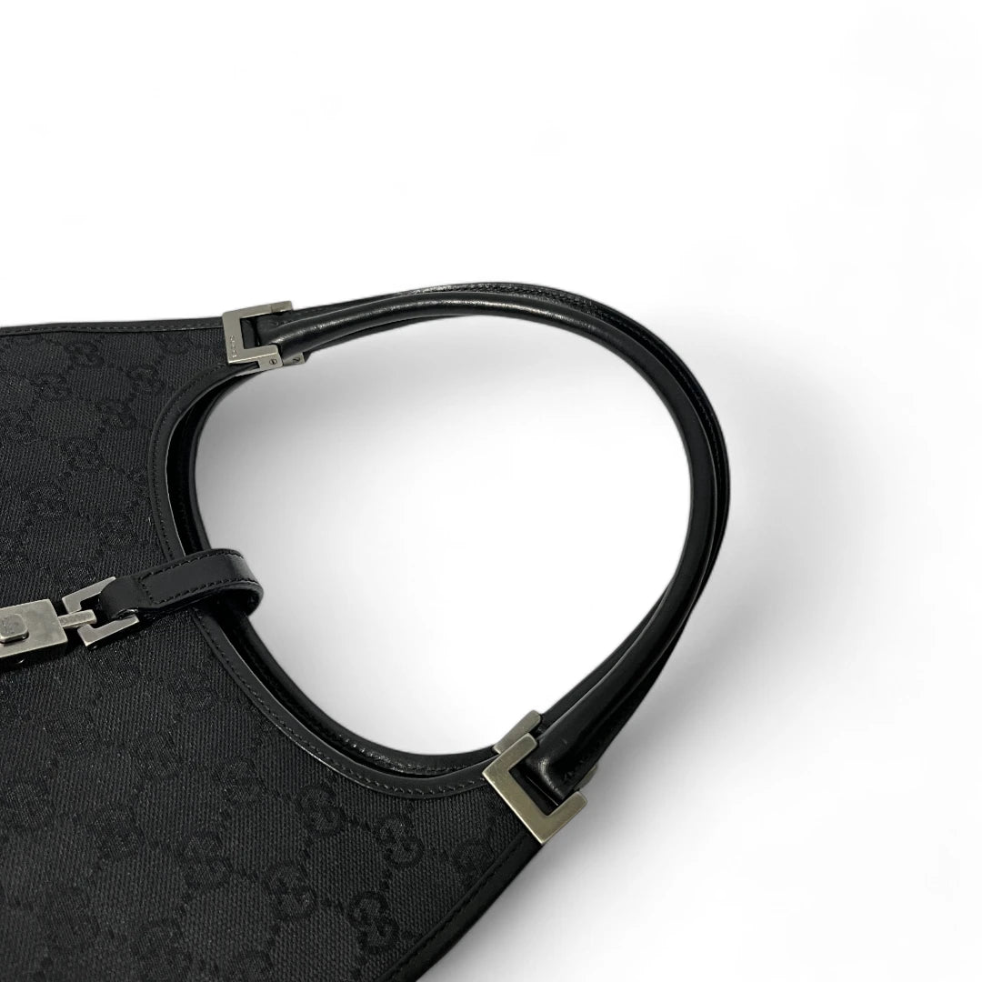 Gucci Handtasche Jackie mini mit schwarzem Leder monogram schwarz