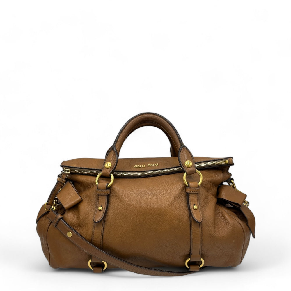Miu Miu handbag Vitello Lux small made of beige leather