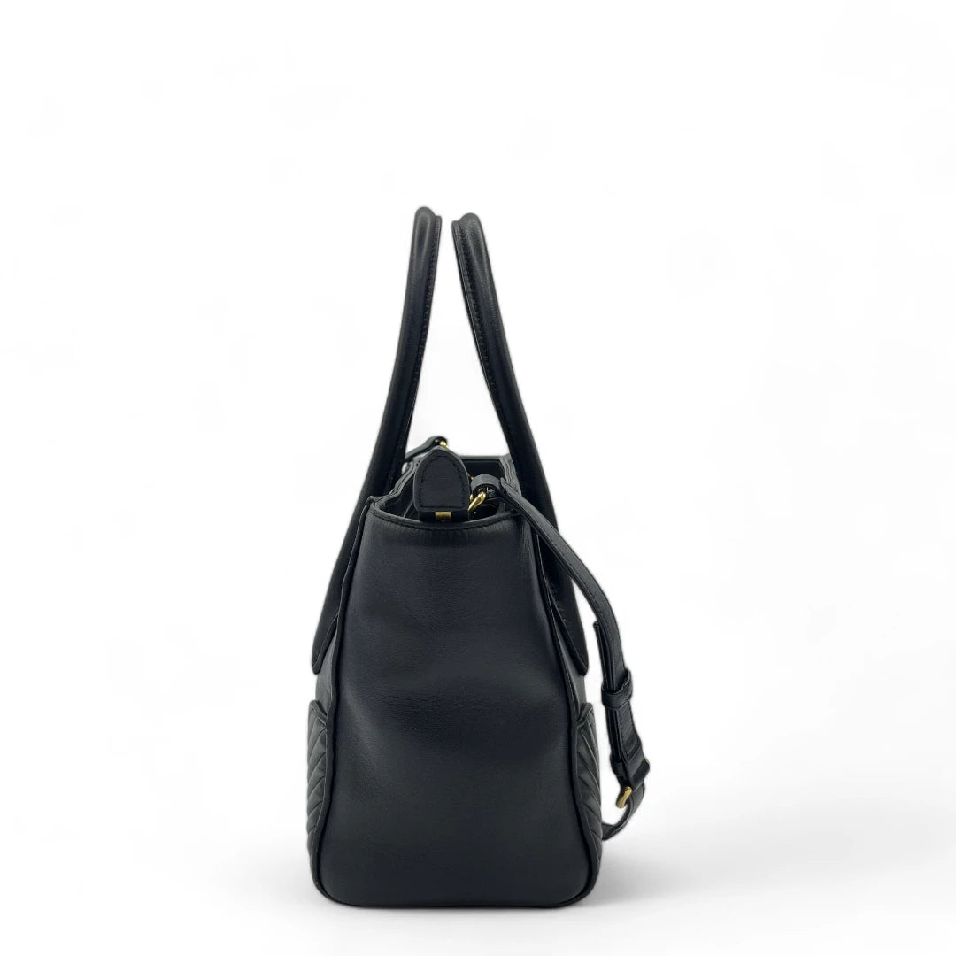 Miu Miu handbag in nappa leather with shoulder strap black