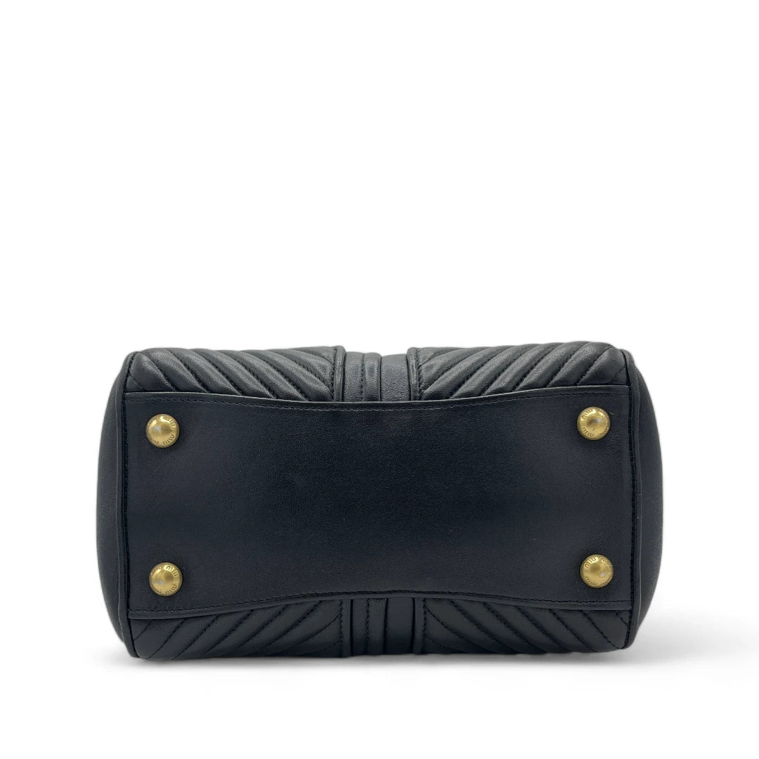 Miu Miu handbag in nappa leather with shoulder strap black