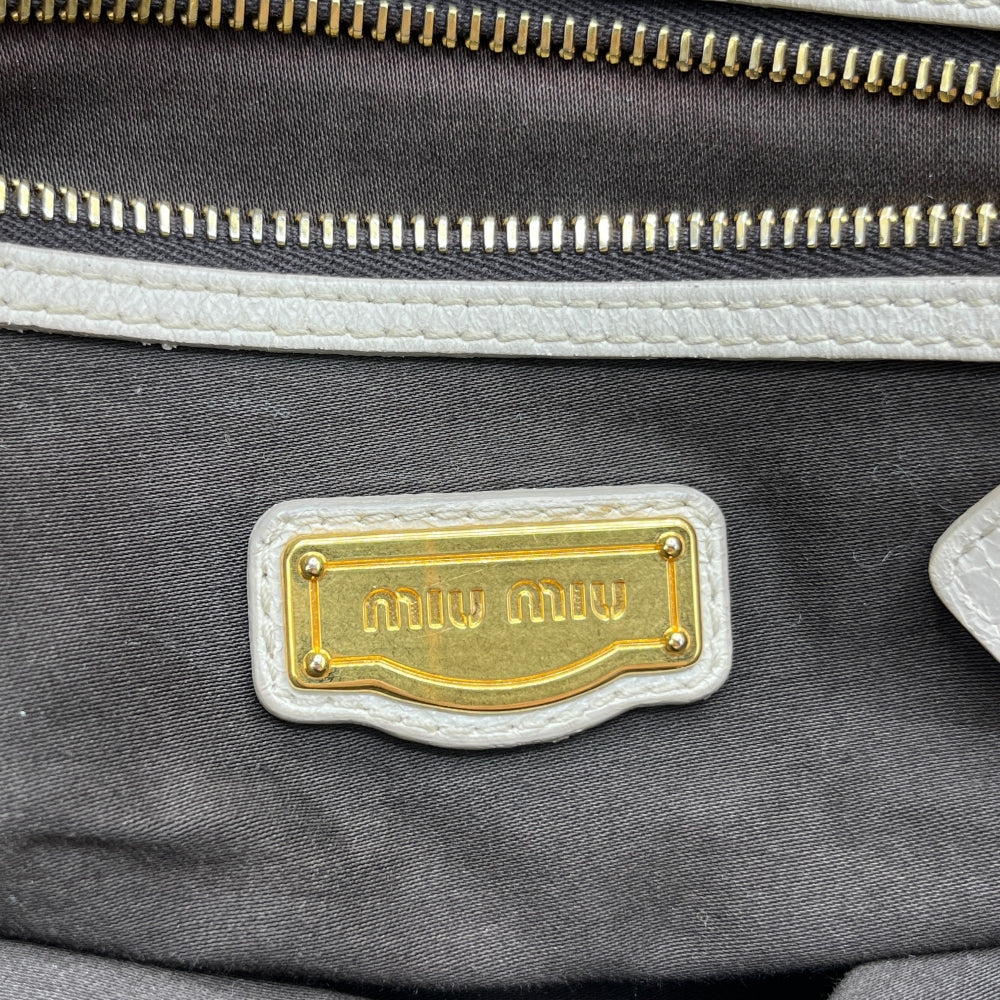 Miu Miu handbag Vitello Lux in leather small blue