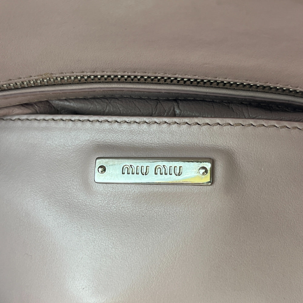 Miu Miu handbag Vitello Lux in leather small blue