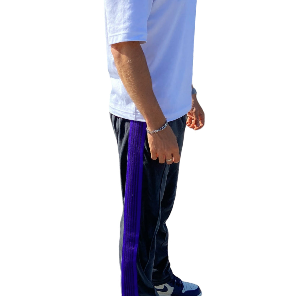 Needles Trackpants Narrow Pants Black Purple velor M 