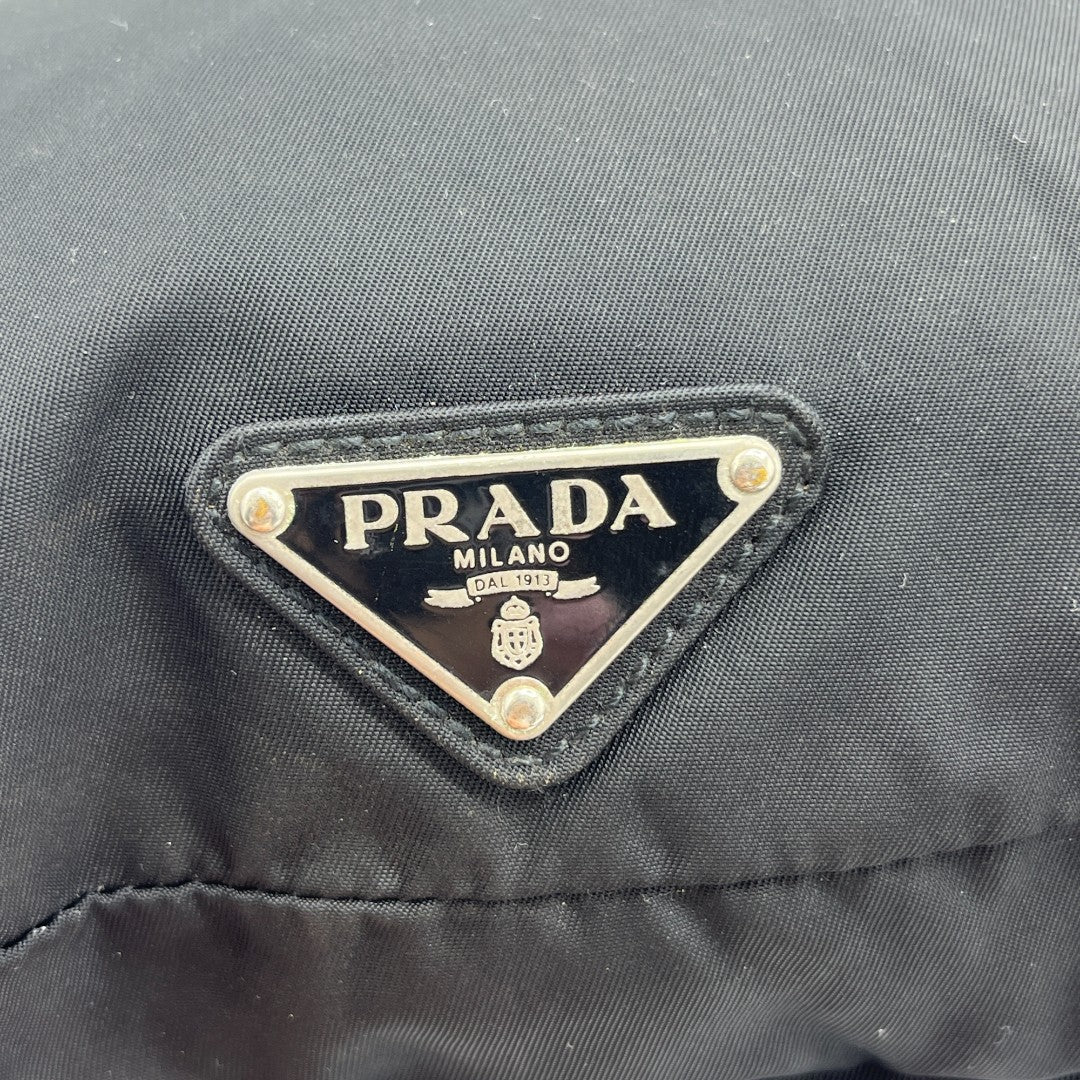 Prada Bauchtasche / Gürteltasche mit Flaschenhalter aus Nylon schwarz