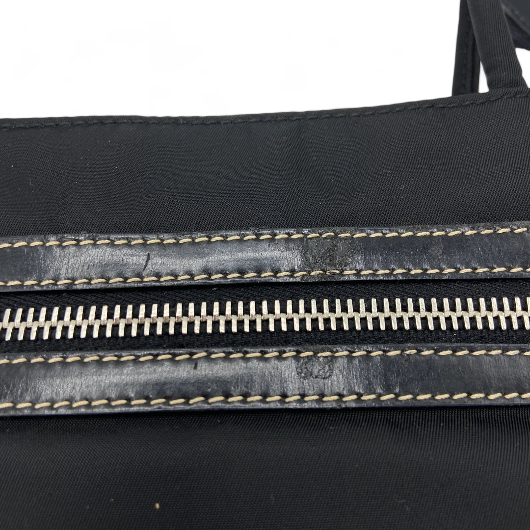 Prada Handtasche / Tote bag Nylon mit schwarzen Lederdetails schwarz