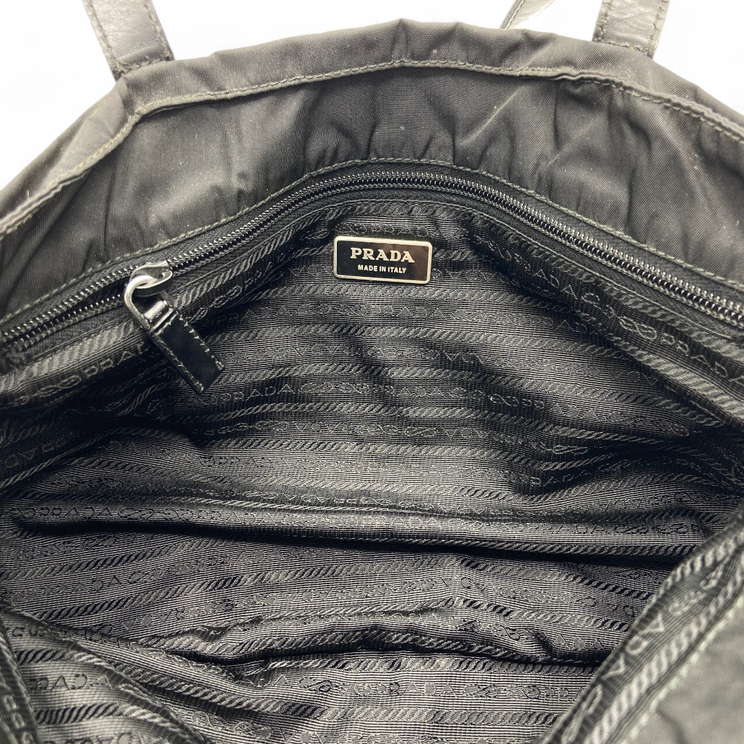 Prada handbag / mini shopper in black nylon