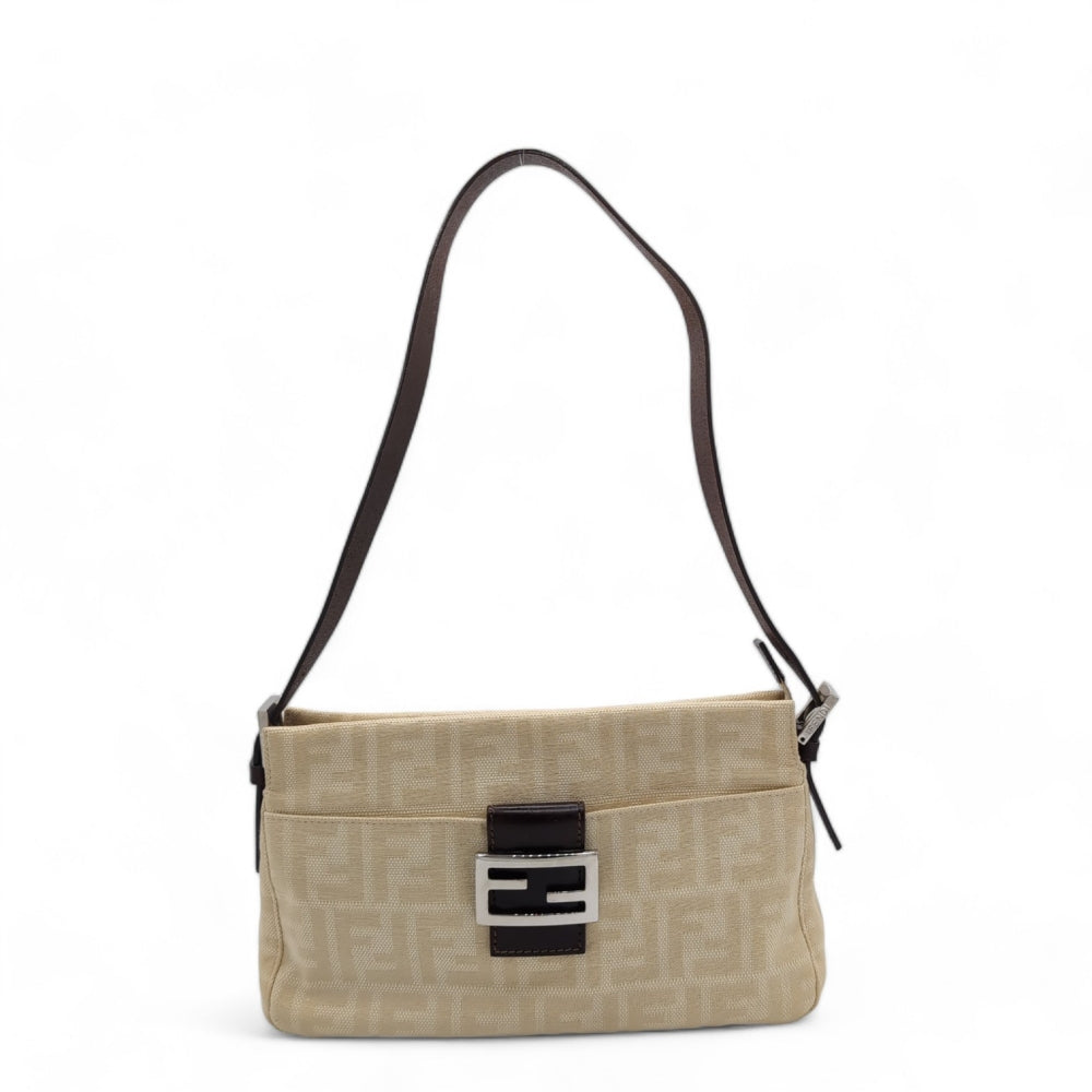 Fendi handbag 2WAY Mamma Baguette in Zucca pattern brown 