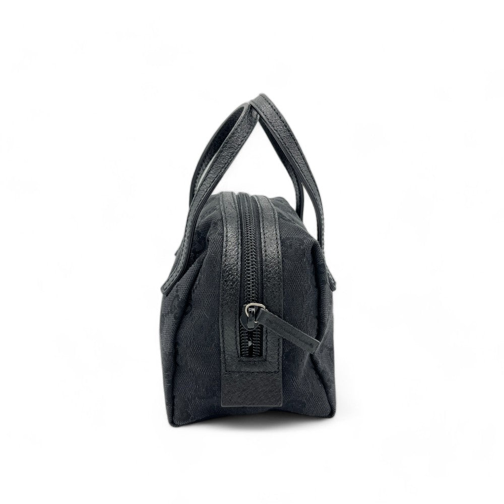 Gucci handbag Hobo monogram black with black leather