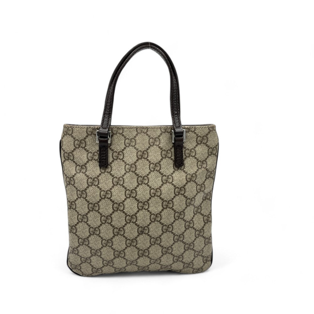 Gucci handbag / tote bag monogram brown with black leather details