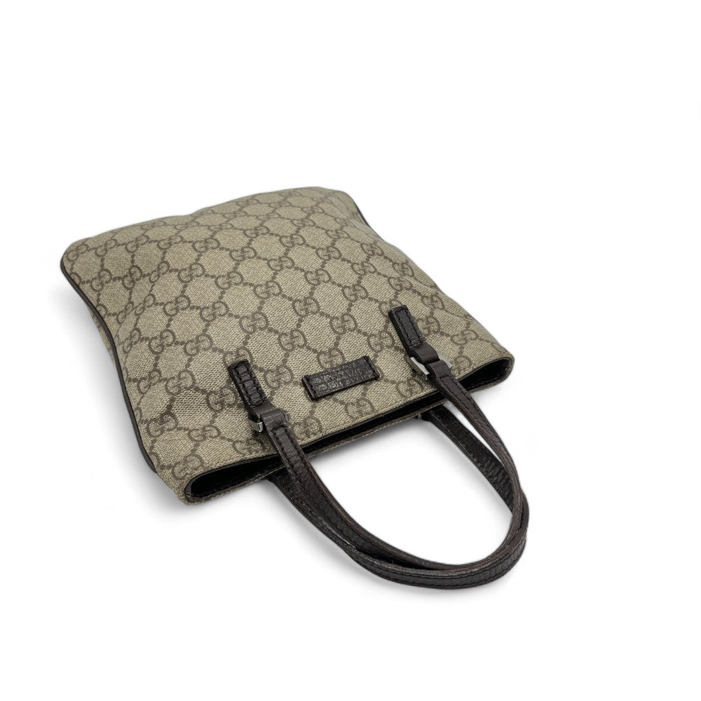 Gucci handbag / tote bag monogram brown with black leather details