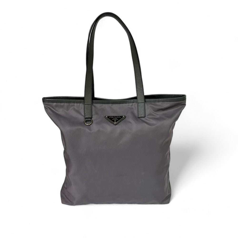 Prada handbag / shopper made of nylon with blue shoulder strap